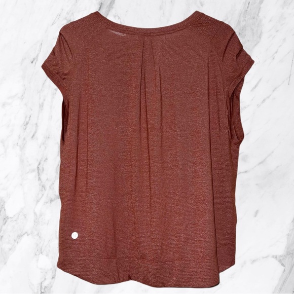 Lululemon Gait keeper short sleeve orange sparkle 10 like new - Picture 2 of 8